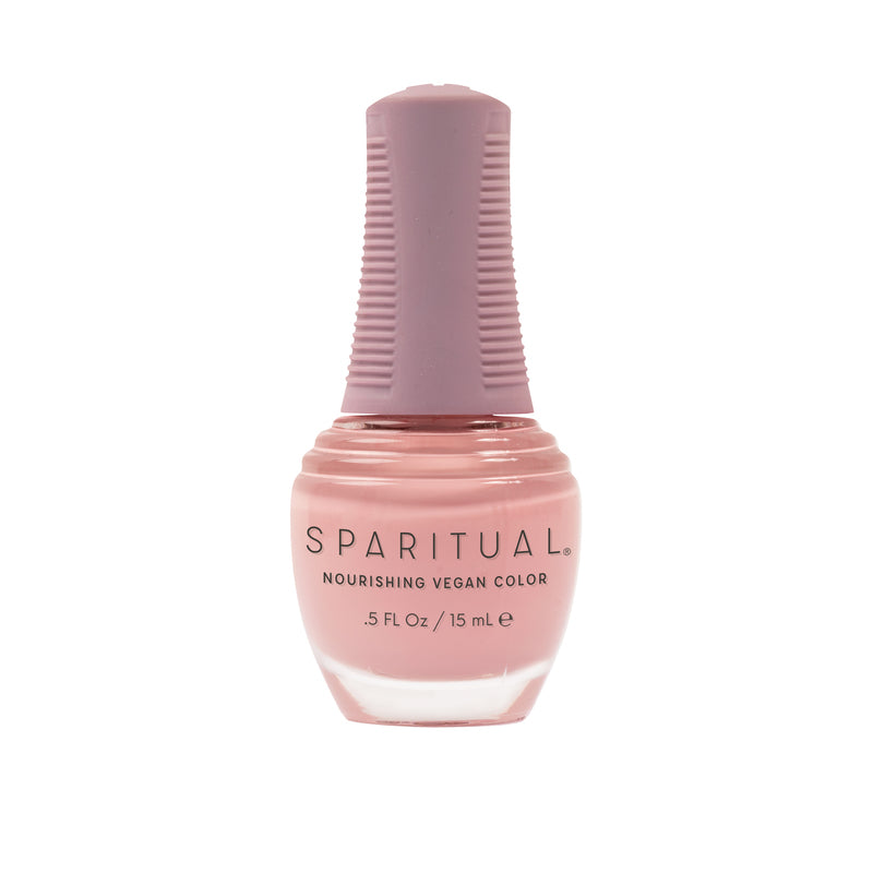 Nourishing Vegan Color by SPARITUAL. Vegan, cruelty-free, clean formula for healthy nails with 1-step application, no base or top coat needed. Engaged.