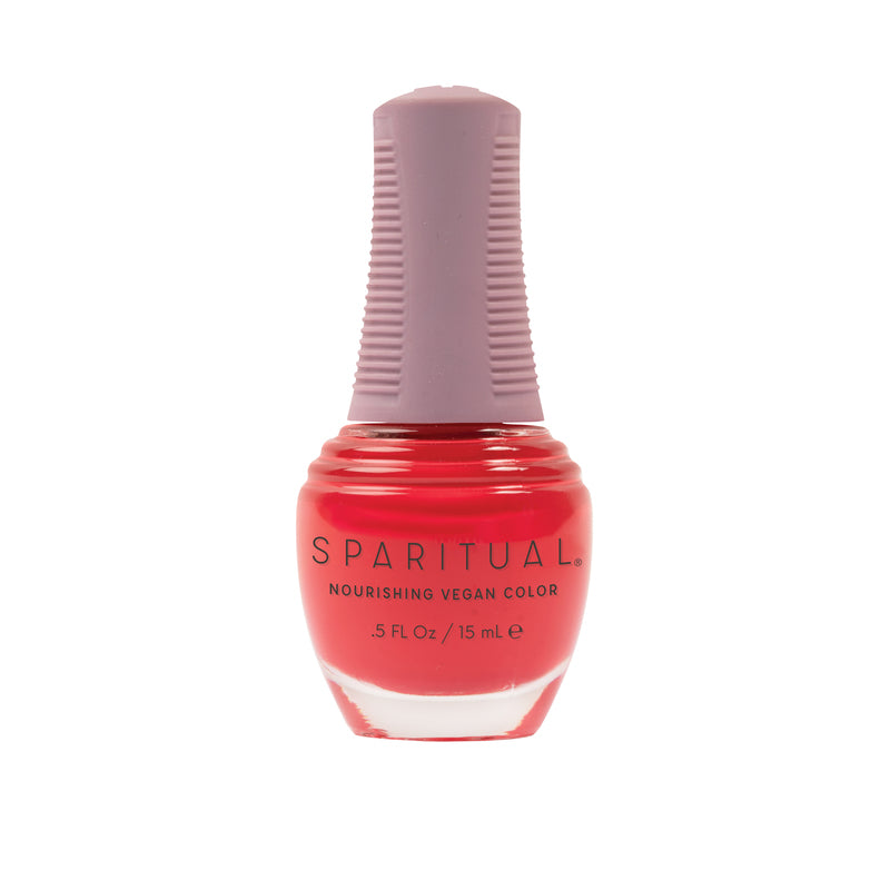 Authentic Beauty Nourishing Vegan Color by SPARITUAL. Vegan, cruelty-free, clean formula for healthy nails with 1-step application, no base or top coat needed.