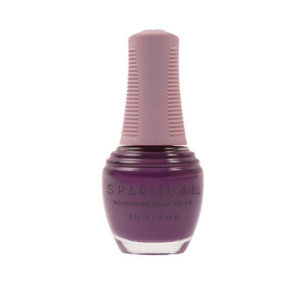 Enlightened Nourishing Vegan Color by SPARITUAL. Vegan, cruelty-free, clean formula for healthy nails with 1-step application, no base or top coat needed.
