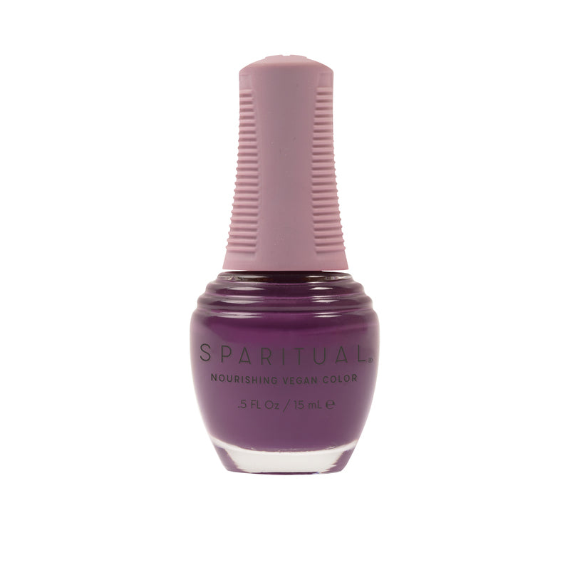 Enlightened Nourishing Vegan Color by SPARITUAL. Vegan, cruelty-free, clean formula for healthy nails with 1-step application, no base or top coat needed.
