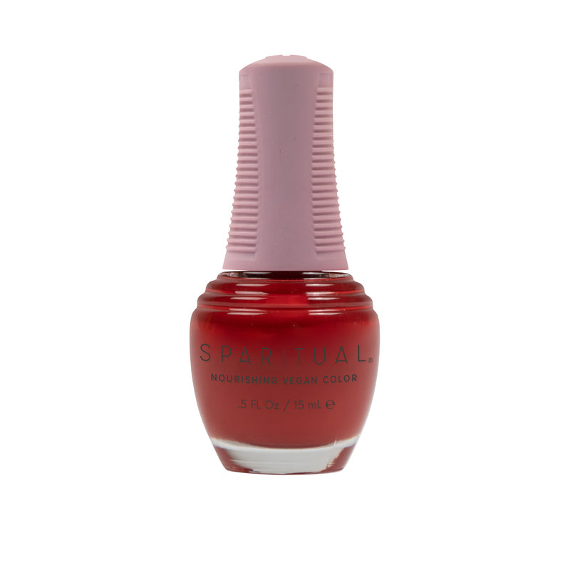 Feel the Gratitude Nourishing Vegan Color by SPARITUAL. Vegan, cruelty-free, clean formula for healthy nails with 1-step application, no base or top coat needed.

