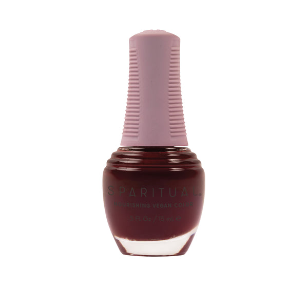 Good Fortune Nourishing Vegan Color by SPARITUAL. Vegan, cruelty-free, clean formula for healthy nails with 1-step application, no base or top coat needed.
