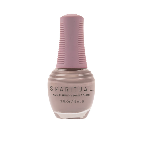 Inner Peace Nourishing Vegan Color by SPARITUAL. Vegan, cruelty-free, clean formula for healthy nails with 1-step application, no base or top coat needed.