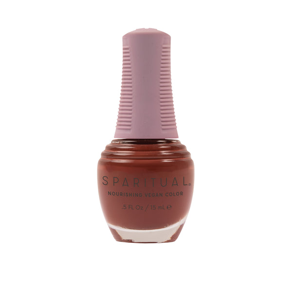 Love Nourishing Vegan Color by SPARITUAL. Vegan, cruelty-free, clean formula for healthy nails with 1-step application, no base or top coat needed.
