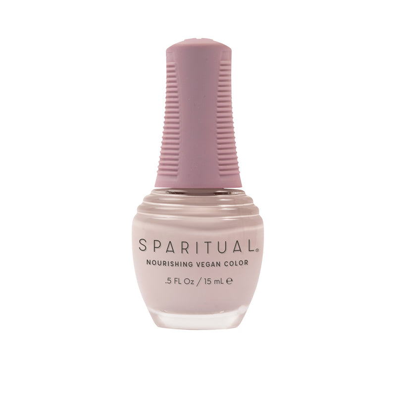 Morning Meditation Nourishing Vegan Color by SPARITUAL. Vegan, cruelty-free, clean formula for healthy nails with 1-step application, no base or top coat needed.