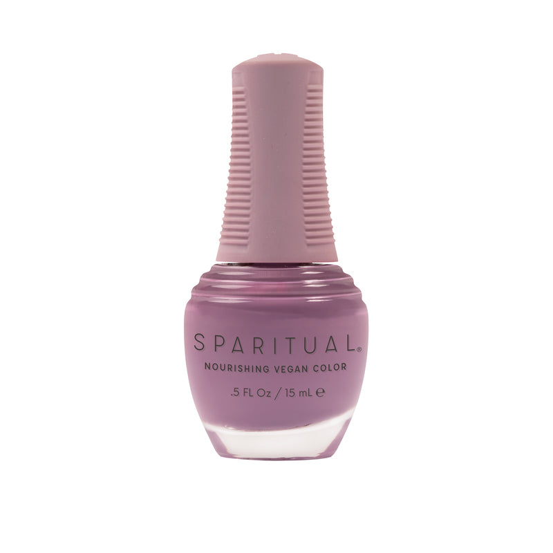 Poetry in Motion Nourishing Vegan Color by SPARITUAL. Vegan, cruelty-free, clean formula for healthy nails with 1-step application, no base or top coat needed.
