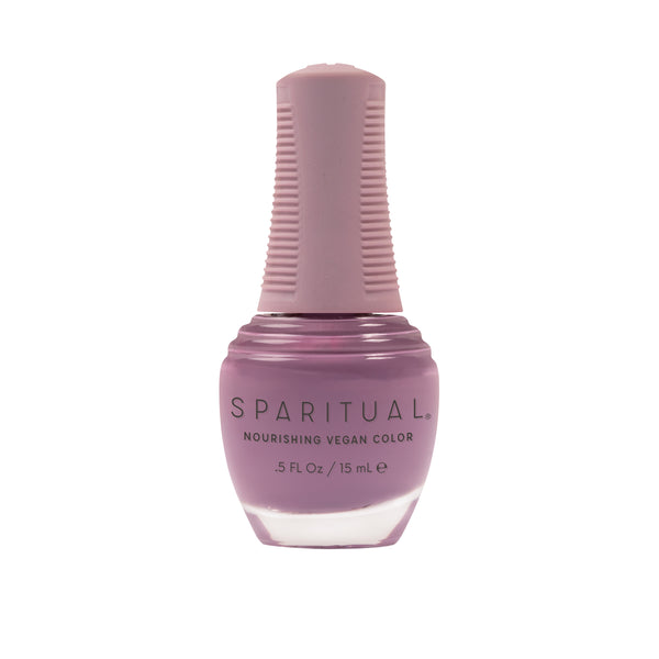Poetry in Motion Nourishing Vegan Color by SPARITUAL. Vegan, cruelty-free, clean formula for healthy nails with 1-step application, no base or top coat needed.
