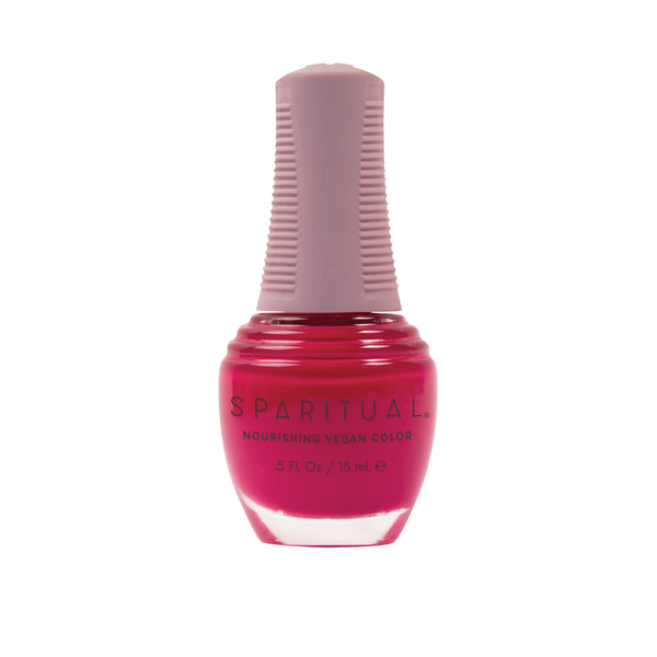 Self Love Nourishing Vegan Color by SPARITUAL. Vegan, cruelty-free, clean formula for healthy nails with 1-step application, no base or top coat needed.
