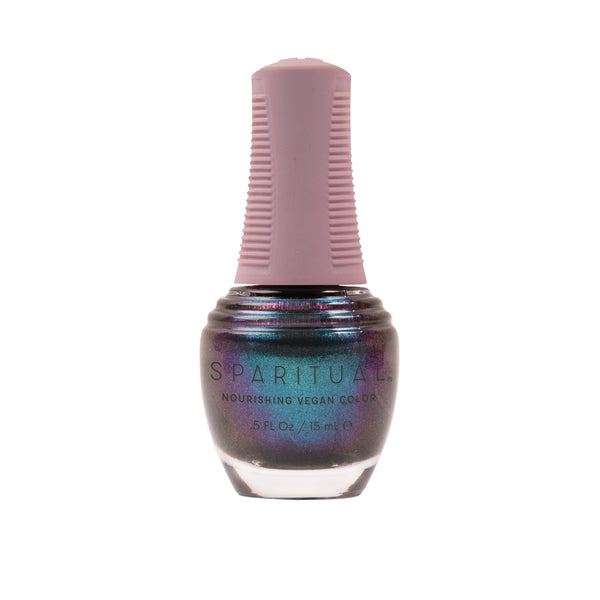 Serendipity Nourishing Vegan Color by SPARITUAL. Vegan, cruelty-free, clean formula for healthy nails with 1-step application, no base or top coat needed.

