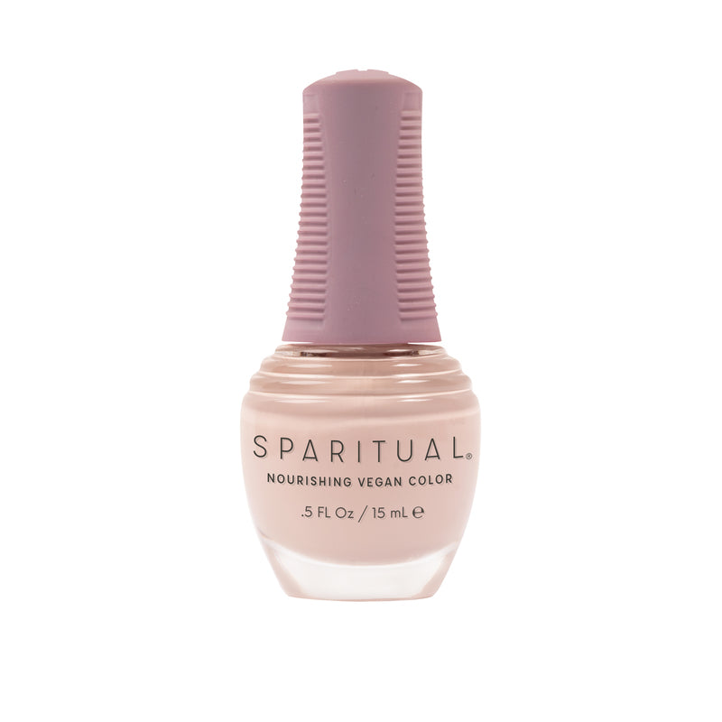 Slow Beauty Nourishing Vegan Color by SPARITUAL. Vegan, cruelty-free, clean formula for healthy nails with 1-step application, no base or top coat needed.
