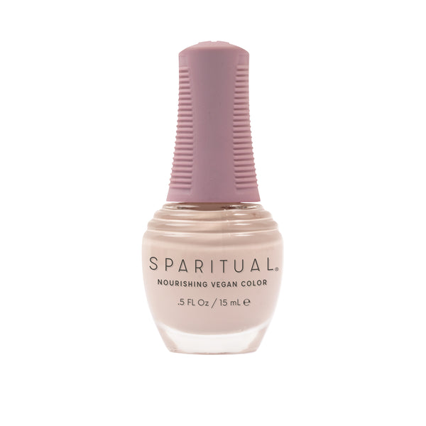 State Of Bliss Nourishing Vegan Color by SPARITUAL. Vegan, cruelty-free, clean formula for healthy nails with 1-step application, no base or top coat needed.
