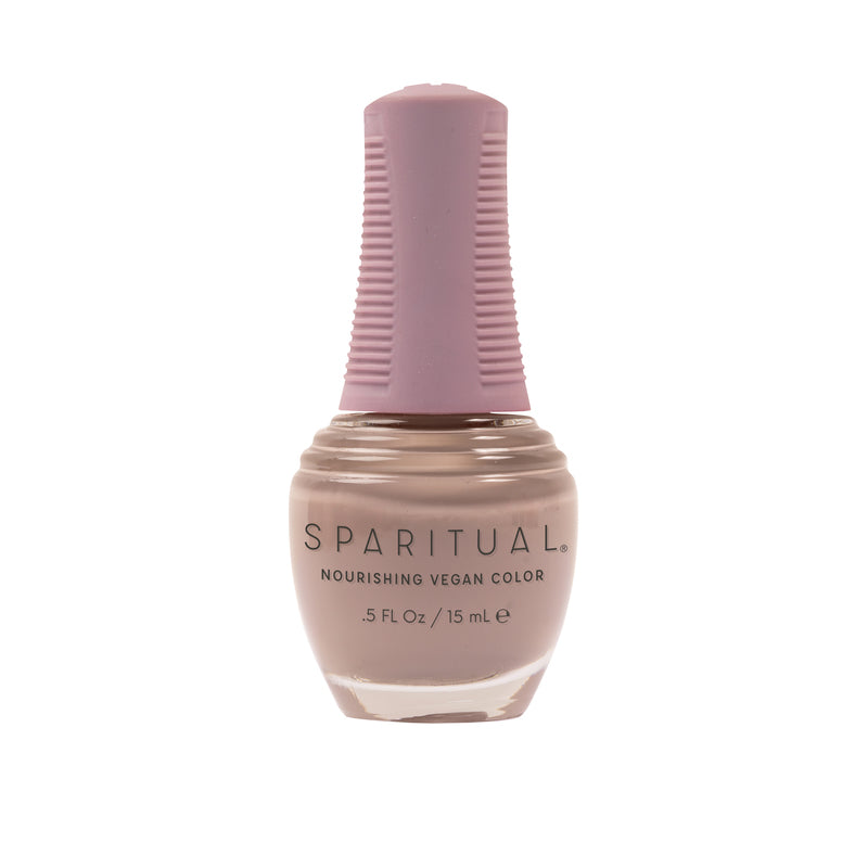 Unleash Nourishing Vegan Color by SPARITUAL. Vegan, cruelty-free, clean formula for healthy nails with 1-step application, no base or top coat needed.
