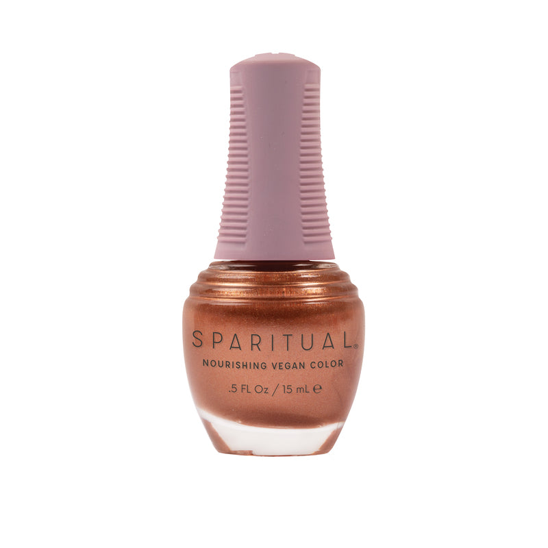 Vibrant Energy Nourishing Vegan Color by SPARITUAL. Vegan, cruelty-free, clean formula for healthy nails with 1-step application, no base or top coat needed.