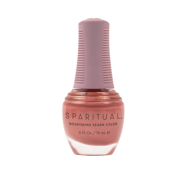 Vitality Nourishing Vegan Color by SPARITUAL. Vegan, cruelty-free, clean formula for healthy nails with 1-step application, no base or top coat needed.
